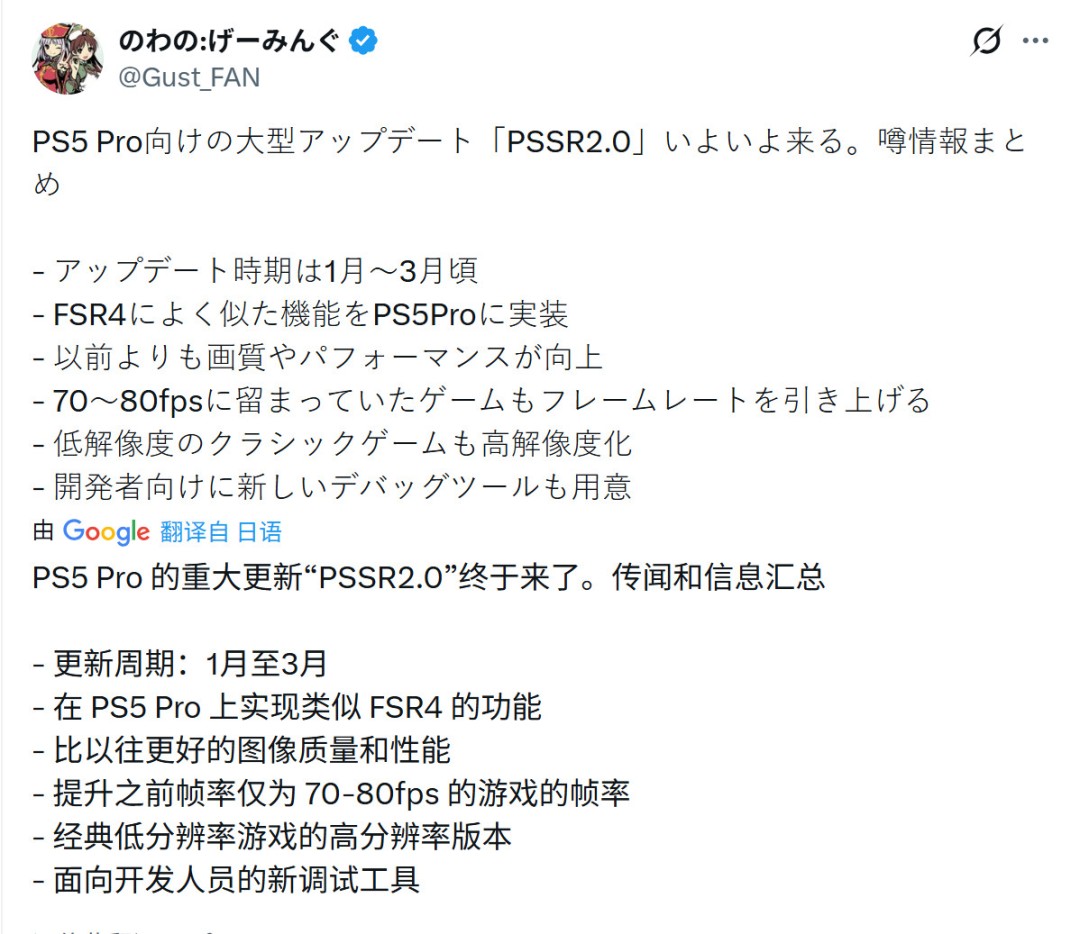 PS5 Pro技术示意图