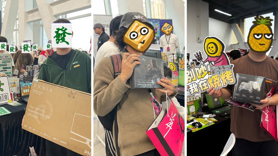 玩家领取某某限定福利——HARRISONWORLD深圳BIG展现场
