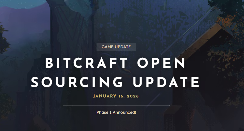 社交沙盒MMO《BitCraft》开源启动 第一阶段1月21日发布